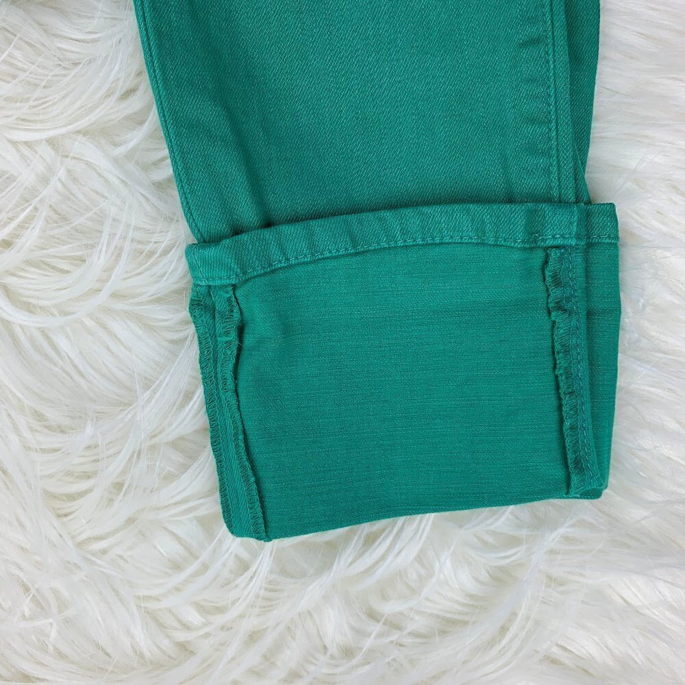 Current/Elliott The Beatnik Faded Kelly Green/Alpine Cropped Jeans Women's SZ 26 - Picture 10 of 10